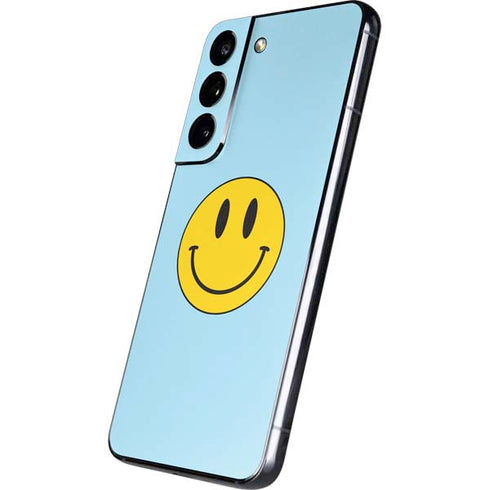 Blue Happy Face Galaxy S22 Skin
